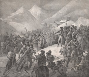Passasje gjennom fjellet Saint-Bernard, 1822. av Theodore Gericault