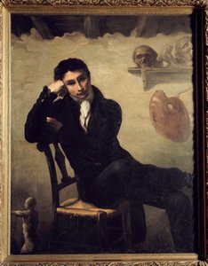Portrett av en kunstner i hans atelier Maleri av Theodore Gericault (1791-1824) 1800-tallets søn. 1,47x1,14 m . av Theodore Gericault