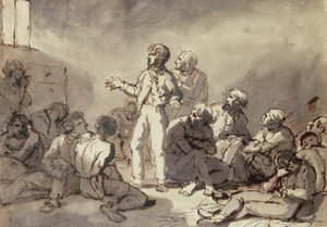 Fanger i en celle av Theodore Gericault