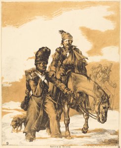 Retreat from Russia (Hjemkomst fra Russland) av Theodore Gericault