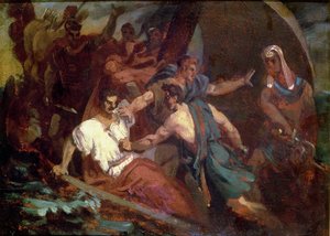 Opprør på et seilskip av Theodore Gericault