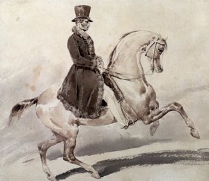 Rytter i frakk kantet med pels av Theodore Gericault