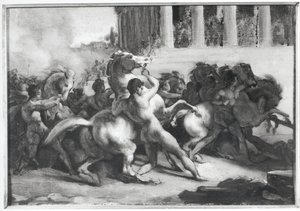 Studie for rase av barbarhestene av Theodore Gericault