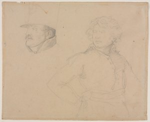 Studie av to soldater, 1818-1819. av Theodore Gericault