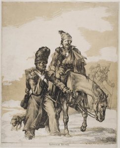 Retreatet fra Russland, ca 1818 av Theodore Gericault