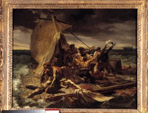 Flåten til Meduse Premiere-skissene. Maleri av Theodore Gericault (1791-1824). Dim. 0,37 X 0,46 m. av Theodore Gericault