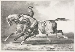 To sprakkete hester som trener, 1822. av Theodore Gericault