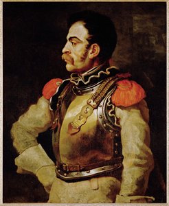 En karabinier - en karabinier, en italiensk politibetjent … av Theodore Gericault