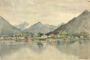 Sitka fra øyene, som viser russisk slott, 1888