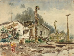 Utsikt over Wrangell, Alaska, i 1884.