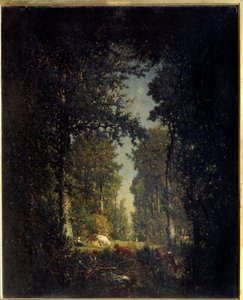 En allé, Isle Adam-skogen. Maleri av Theodore Rousseau (1812-1867)