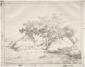 Kirsebærtre på Blau av Theodore Rousseau