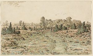 Gangsti i Barbizonnières av Theodore Rousseau