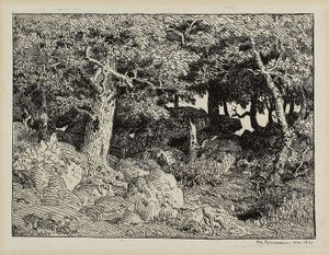 Eik fra Rocks av Theodore Rousseau