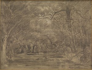 Det indre av en skog av Theodore Rousseau