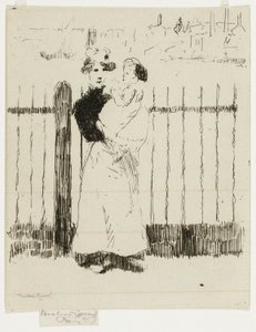 Emma og hennes baby, Chelsea Embankment av Theodore Roussel