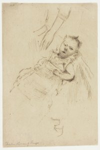 Portrett av Margery Chambers, alderen ti uker av Theodore Roussel