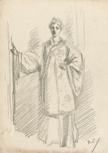 Stående figur i en kinesisk kjole av Theodore Roussel