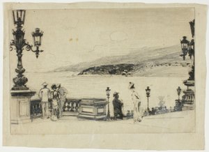 Studie for The Terrace, Monte Carlo av Theodore Roussel