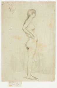 Studie fra Nude of a Girl Standing
