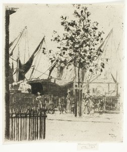 Hjørnet av Luna Street, Chelsea Embankment av Theodore Roussel