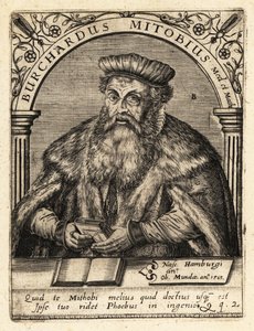 Burkhard Mithoff , anatom og lege av Theodore de Bry