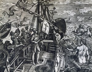 Christopher Columbus oppdager India av Theodore de Bry