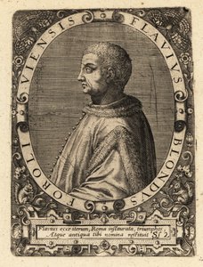 Flavio Biondo , italiensk historiker av Theodore de Bry
