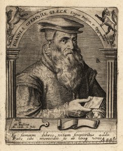 Hans Herbst, sveitsisk humanistisk trykker. av Theodore de Bry