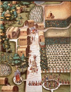 Gravering fra "" Admirante Narratio Americae"" av Theodore de Bry (1528-1598) av Theodore de Bry
