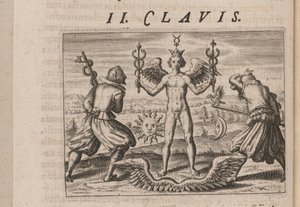 Illustrasjon for Tripus Avrevs, det vil si tre avhandlinger av utvalgte kjemikere.., 1618 av Theodore de Bry