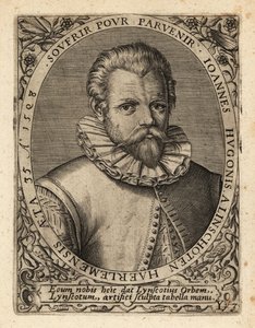 Jan Huyghen van Linschoten, nederlandsk protestantisk kjøpmann. av Theodore de Bry