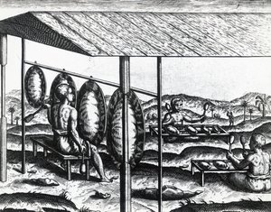 Javanesiske musikkinstrumenter, av Theodor de Bry (1528-1598), gravering av Theodore de Bry