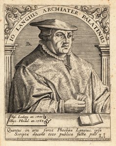 Johannes Lange, tysk lege og kirurg av Theodore de Bry