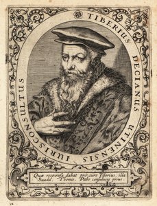 Tiberio Deciani , italiensk jurist. av Theodore de Bry