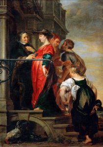 La Visitation de la Vierge Marie - The Visitation of the Blessed Virgin Mary, av Thulden, Theodoor, van (1606-1669). Olje på lerret, før 1669. Dimensjon : 205x144 cm. Kunsthistorisk museum, Vienne