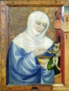 St. Elizabeth av Ungarn (1207-31) av Theodoricus of Prague