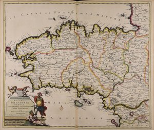 Et kart over hertugdømmet Storbritannia med alle provinsene, en ny beskrivelse av Theodorus Danckerts