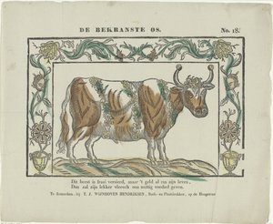De bekraste os (tittel på objekt) av Theodorus Johannes Wijnhoven Hendriksen
