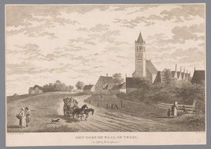Utsikt over landsbyen De Waal på Texel Landsbyen De Waal på Texel (tittel på objekt)