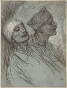 En såret soldat og kameraten hans av Théophile Alexandre Steinlen
