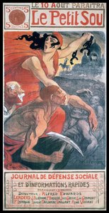 Art Nouveau-omslagsdesign av Steinlen, for et fransk magasin 