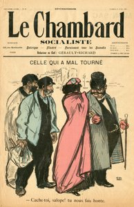 Omslag til ""Le Chambard Socialiste"", nummer 28, Satirical in Colors av Théophile Alexandre Steinlen