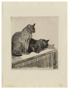To katter på et møbel av Théophile Alexandre Steinlen