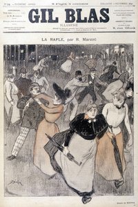 Tegning av Steinlen i Gil Blas, 6.12.1891. av Théophile Alexandre Steinlen