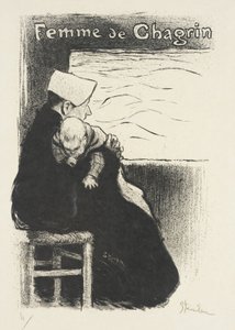 Sorgens kvinne av Théophile Alexandre Steinlen