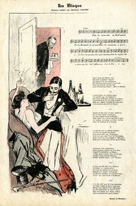 Siste side av bladet Gil Blas no. 4 22. januar av Théophile Alexandre Steinlen