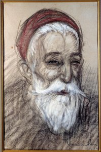 Portrett av den franske politikeren Anatole France (1844-1924) kritttegning av Theophile Alexandre Steinlen (1859-1923) 1920 Vernon, Musee Poulain av Théophile Alexandre Steinlen
