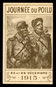 Postkort, satirisk i svart-hvitt av Théophile Alexandre Steinlen