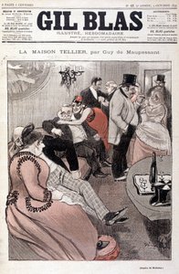The Tellier House av Guy de Maupassant - av Steinlen, i "" Gil Blas"" av 09/10/1892 (samme tegning som nr. 15587) av Théophile Alexandre Steinlen